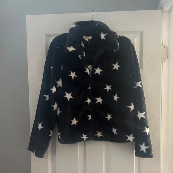 Andree Black and White Star Fleece Jacket - Picture 1 of 5
